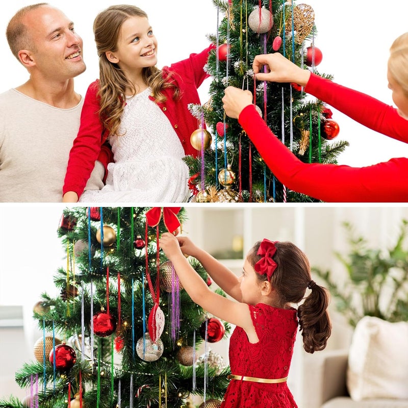 Lyrow Store 40000 Strands Tinsel Icicles 19.7 inch Christmas Tree Tinsel Foil Fringe Hanging Winter Home Decorations for Xmas Tree Holiday Decor Birthday Wedding Anniversary Party Supplies(Multicolor) - Image 5